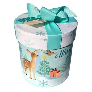 Molly & Rex Christmas Forest Critters Cylinder Trinket Gift Box with Tag (19912)